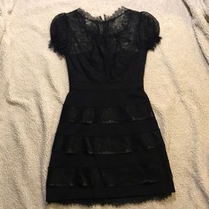 BCBGMaxaria LBD little black dress with lace